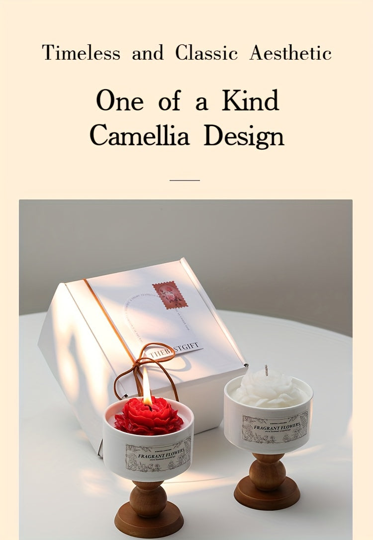 Luxurious Flower-Shaped Gardenia Candle
