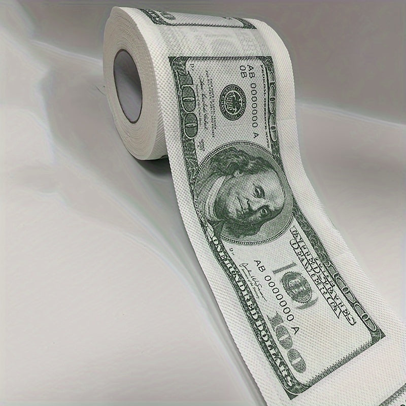 1roll, Funny One Hundred Dollar Bill Toilet Roll Paper