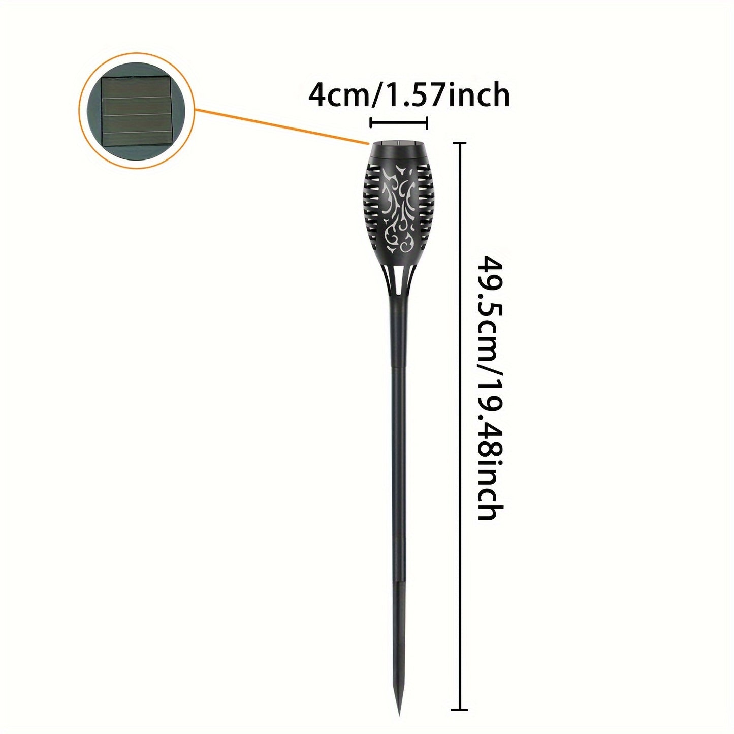 4/8/12pcs Solar Powered Flickering Flame Garden Lights