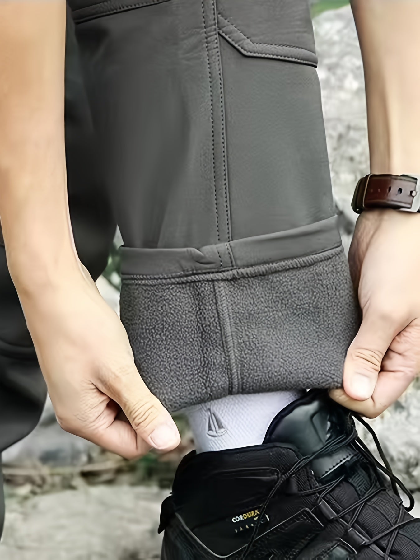 Men'S Fleece-Lined Work Pants - Thick, Tactical, Multi-Pocket Design