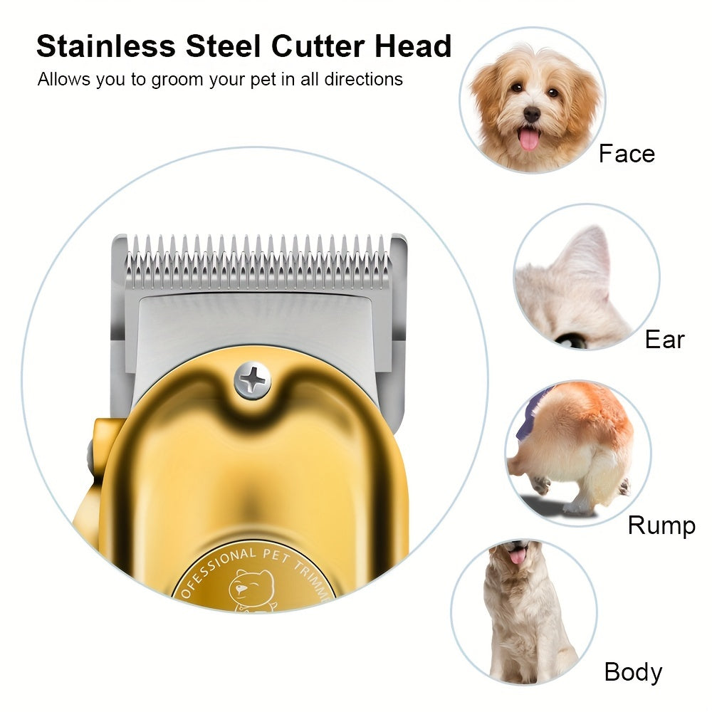 Rechargeable Low-Noise Cordless Dog Clippers for Grooming