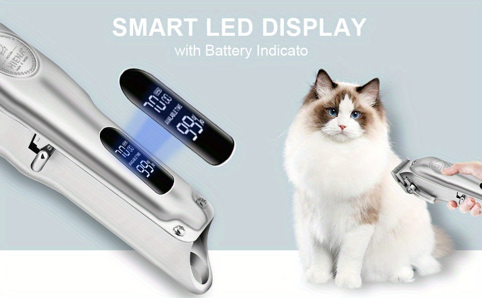 Rechargeable Low-Noise Cordless Dog Clippers for Grooming