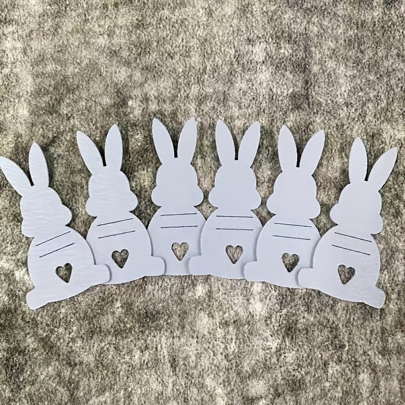 6pcs Easter Bunny Money Clip Gift, Classic Easter Creative Money Clip Card, Felt Easter Bunny Money Clip Cash Gift, for Holiday Piñata Decoration, Easter Basket Decoration