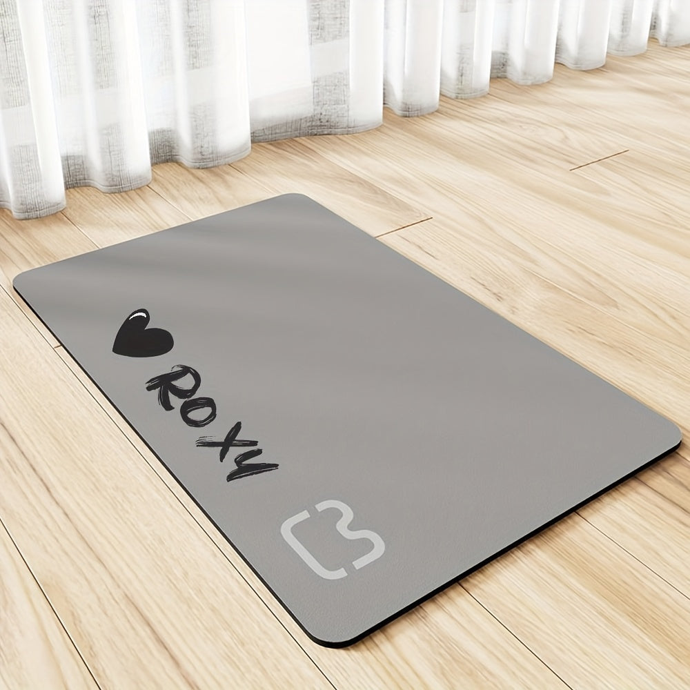 Personalized pet meal mat, super absorbent dog and cat feeding mat