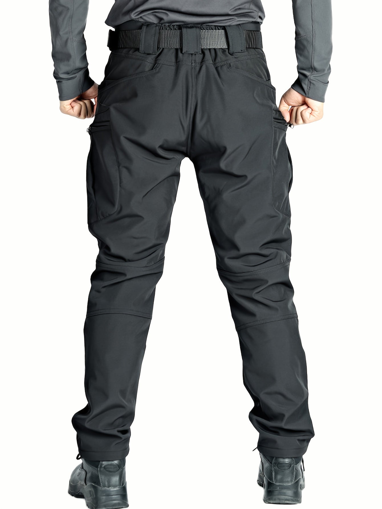 Men'S Fleece-Lined Work Pants - Thick, Tactical, Multi-Pocket Design