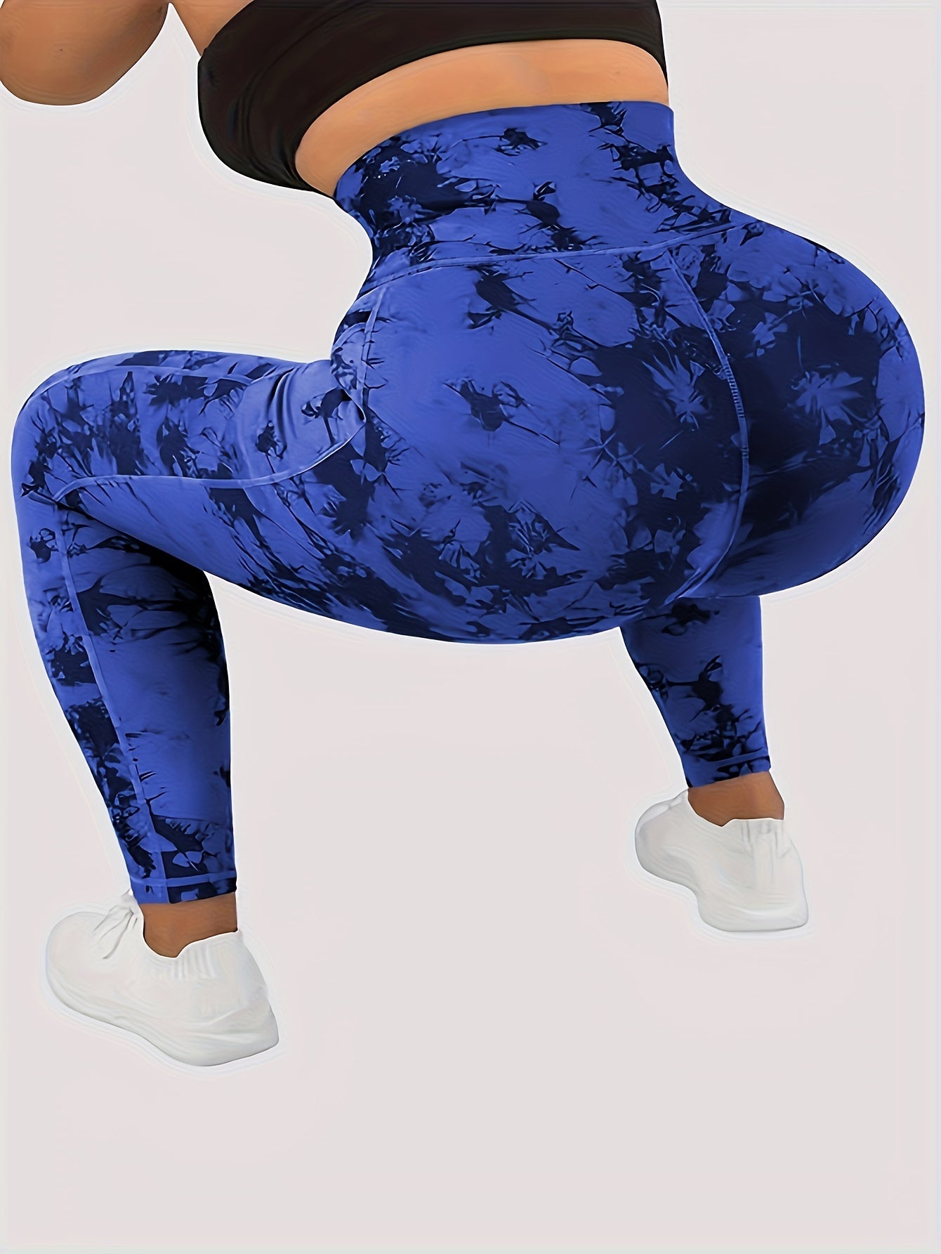 Women'S Tie-Dye Print High-Waisted Tummy Control Pants with Front Zipper