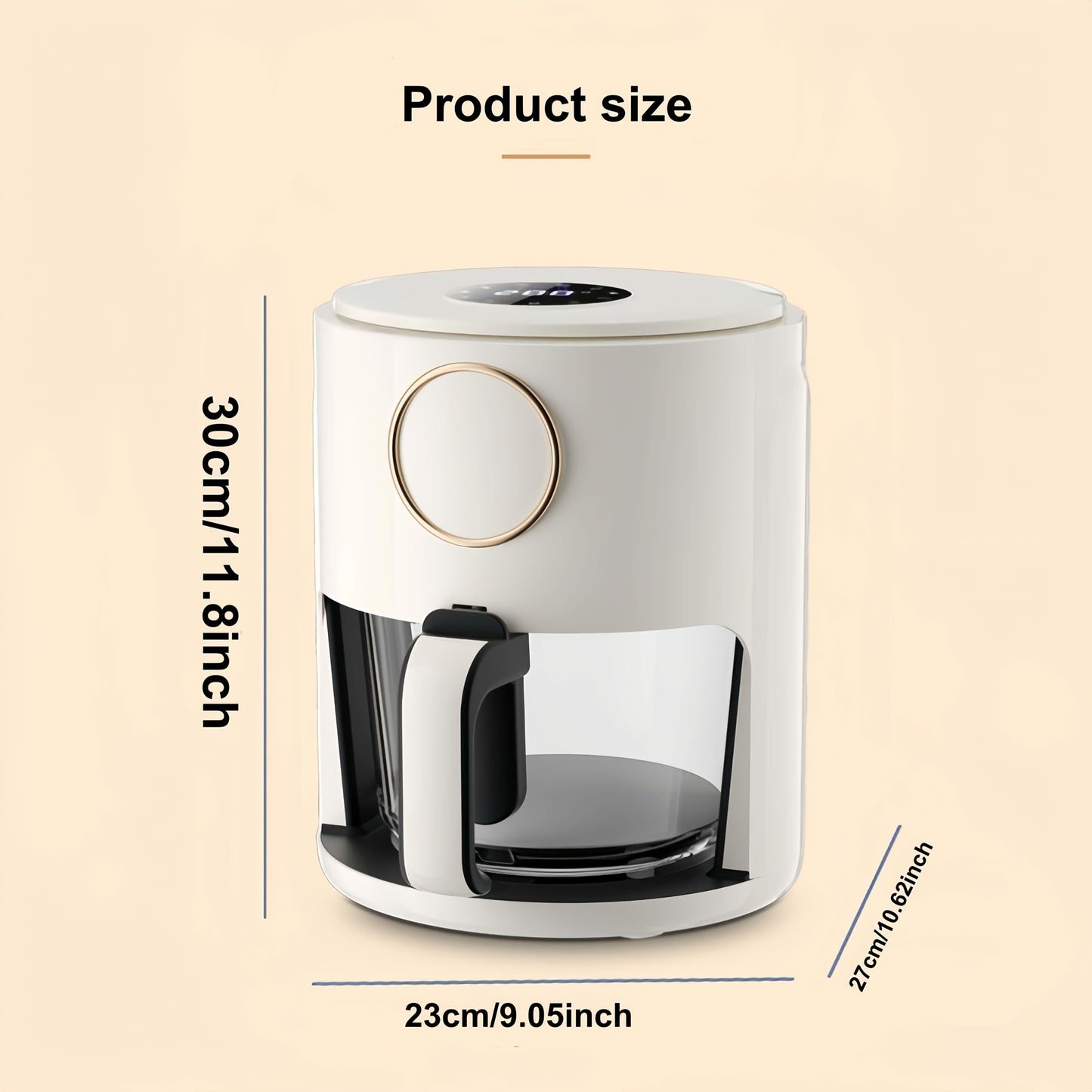 Air fryer 4L – Vizibilă, Inteligentă și Compactă
