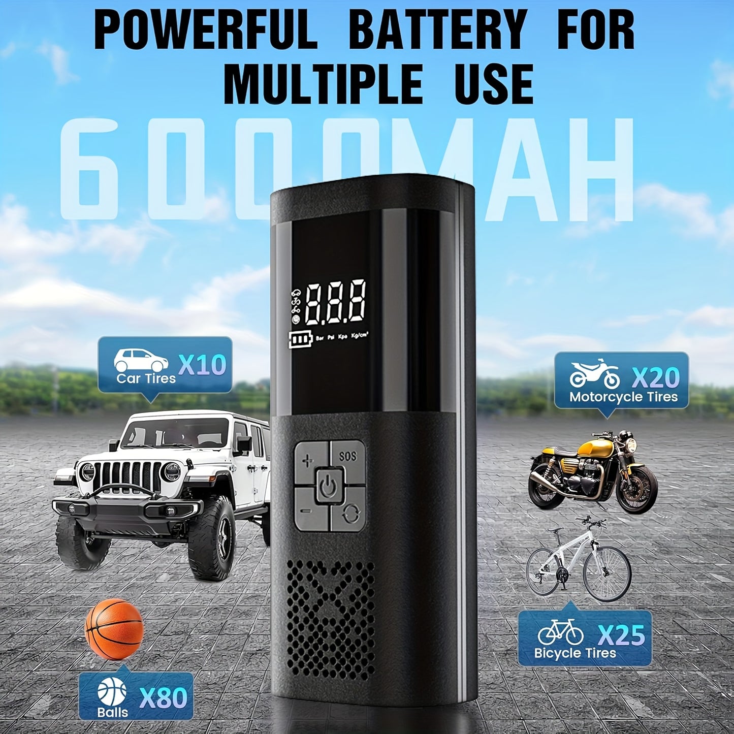 Portable Air Compressor Tire Inflator