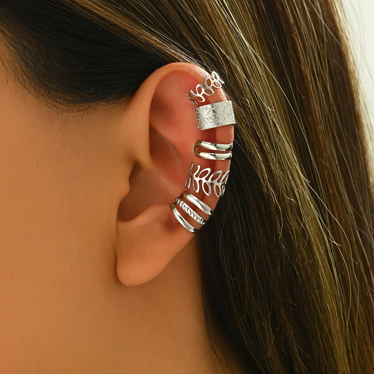 5pcs/set Trendy Elegant Design Ear Cuff Set Classic Elegant Style