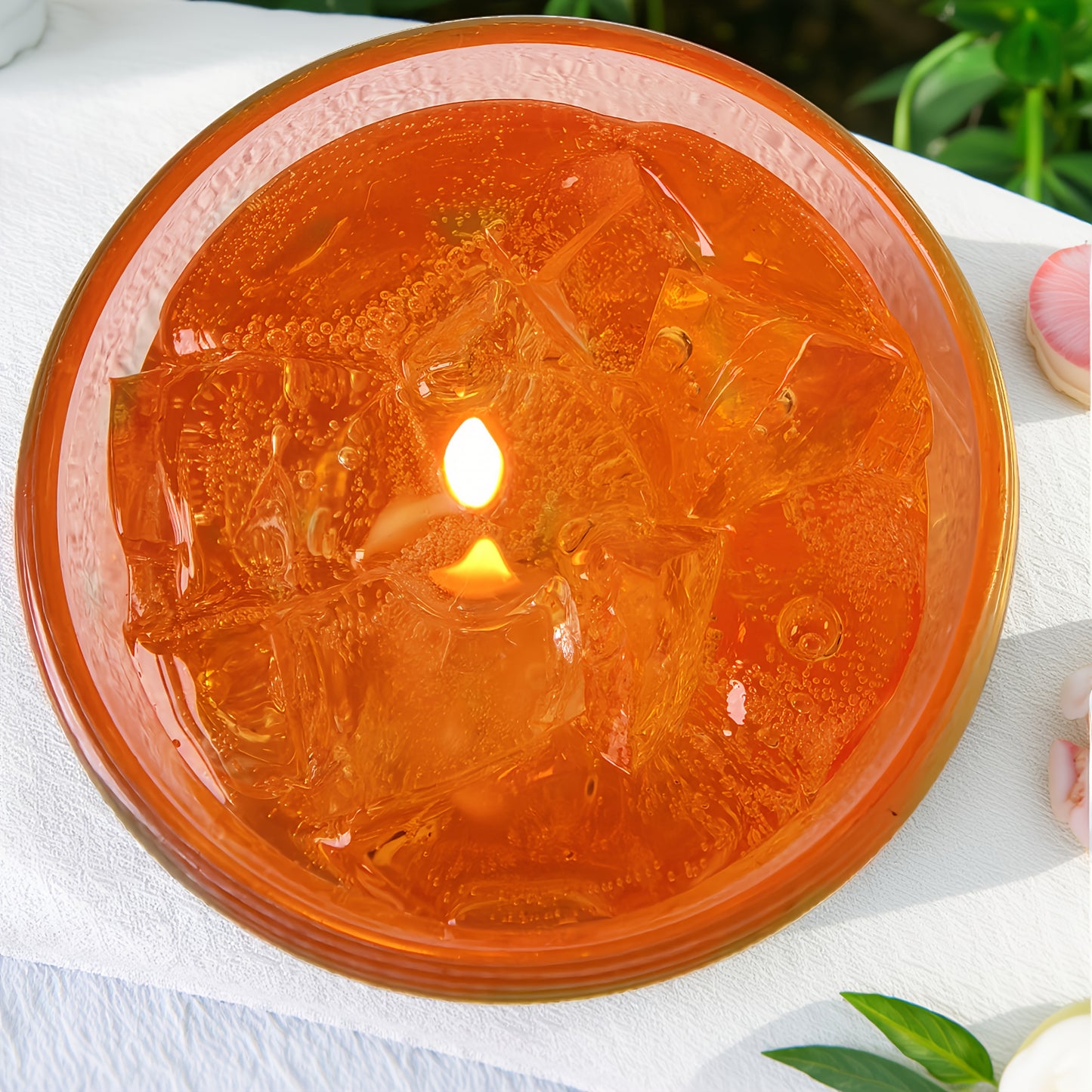 1pc Orange Scented Wax Candle, Long-Lasting Burn for Relaxation