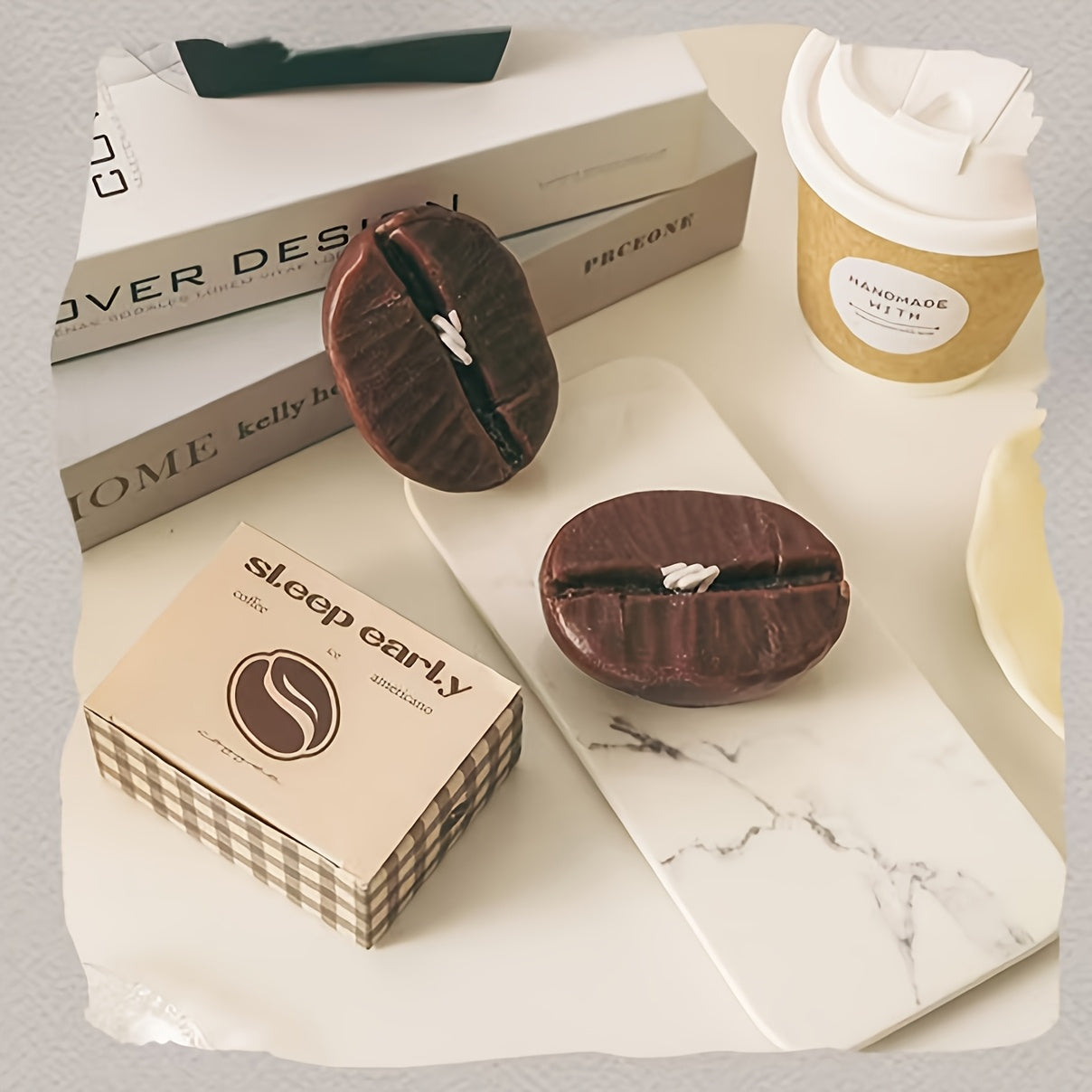 1pc/2pcs Coffee Bean Scented Candles