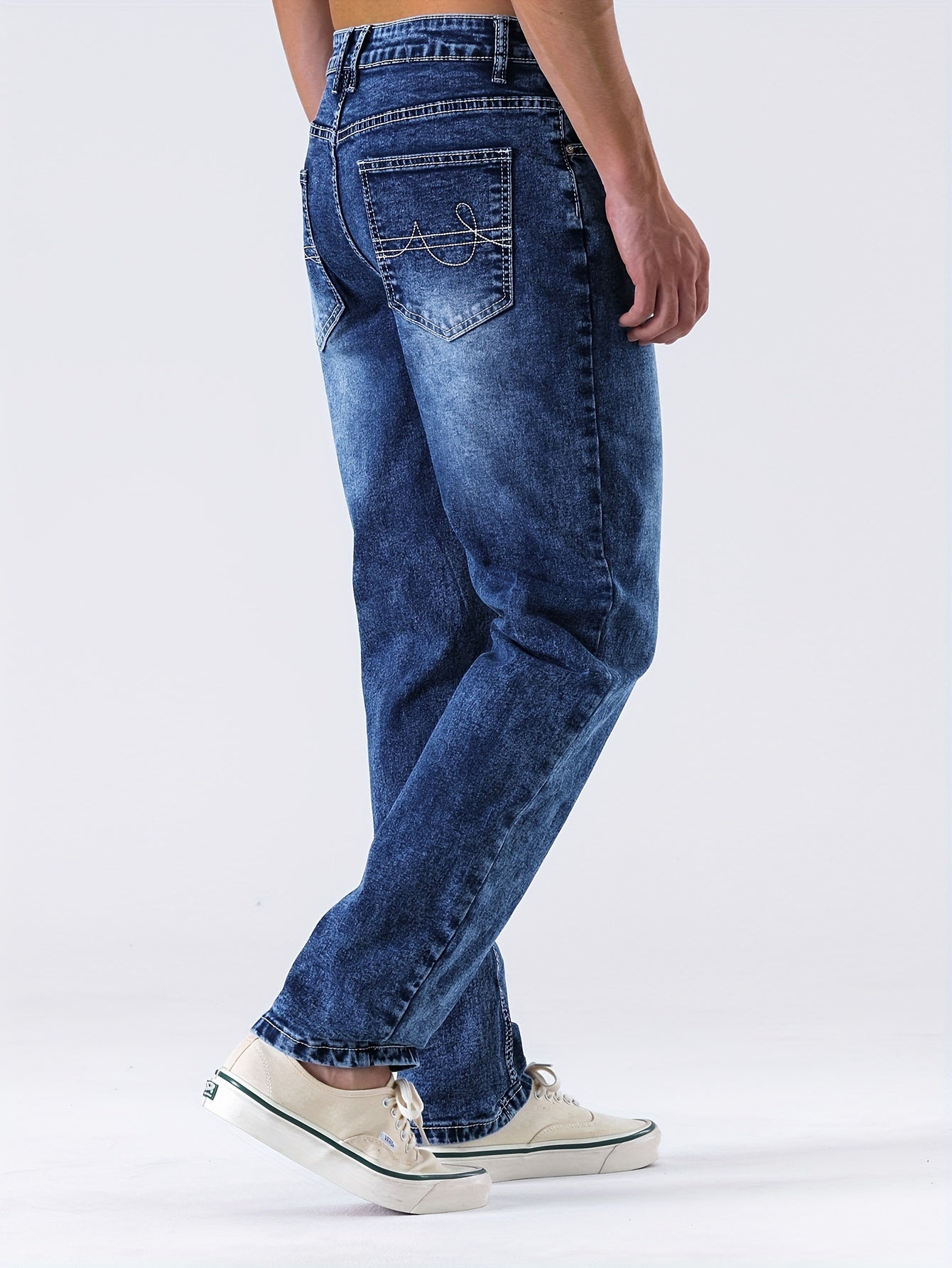 Men's Stretch Denim Jeans, Slim Fit Straight-Leg