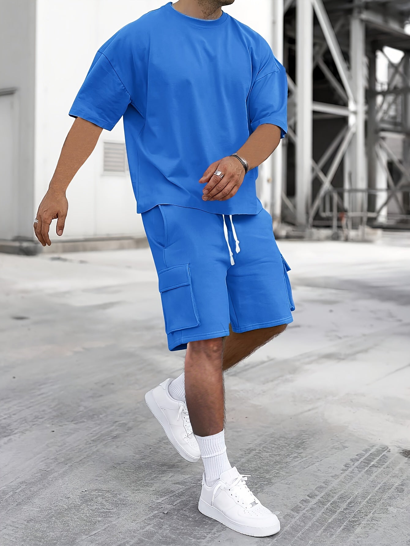 Men's Beige Casual Sportswear Set