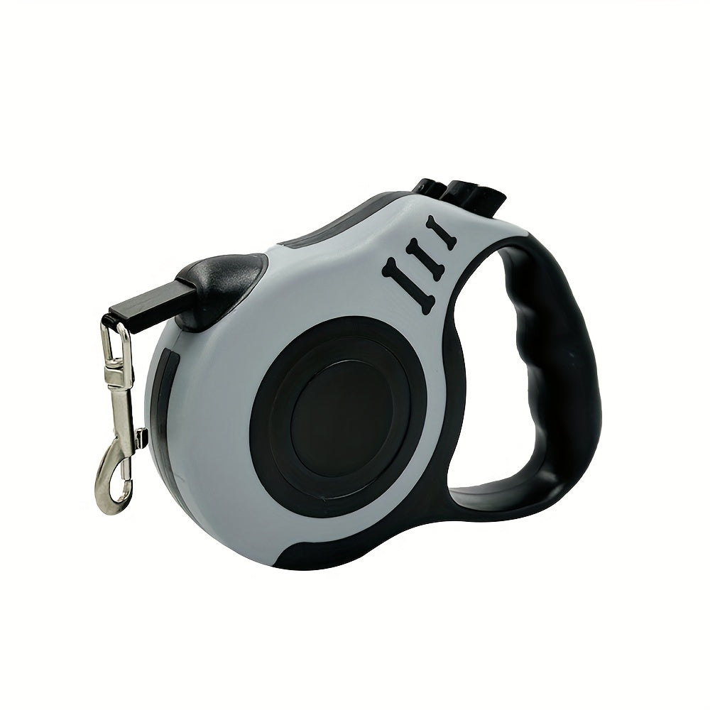 Durable Dual-Button Retractable Dog Leash, Polyamide Material