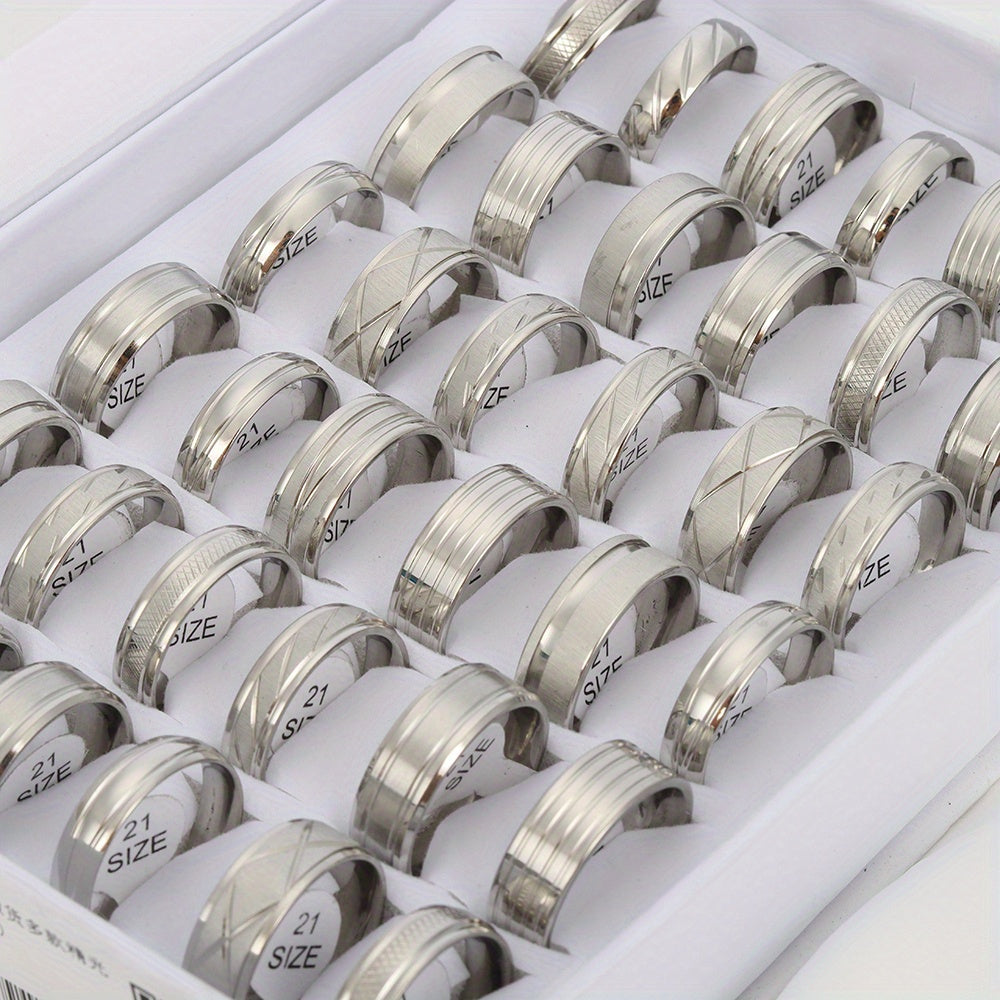 New Waterproof And Sweat-proof High-quality Two-color Stainless Steel Ring