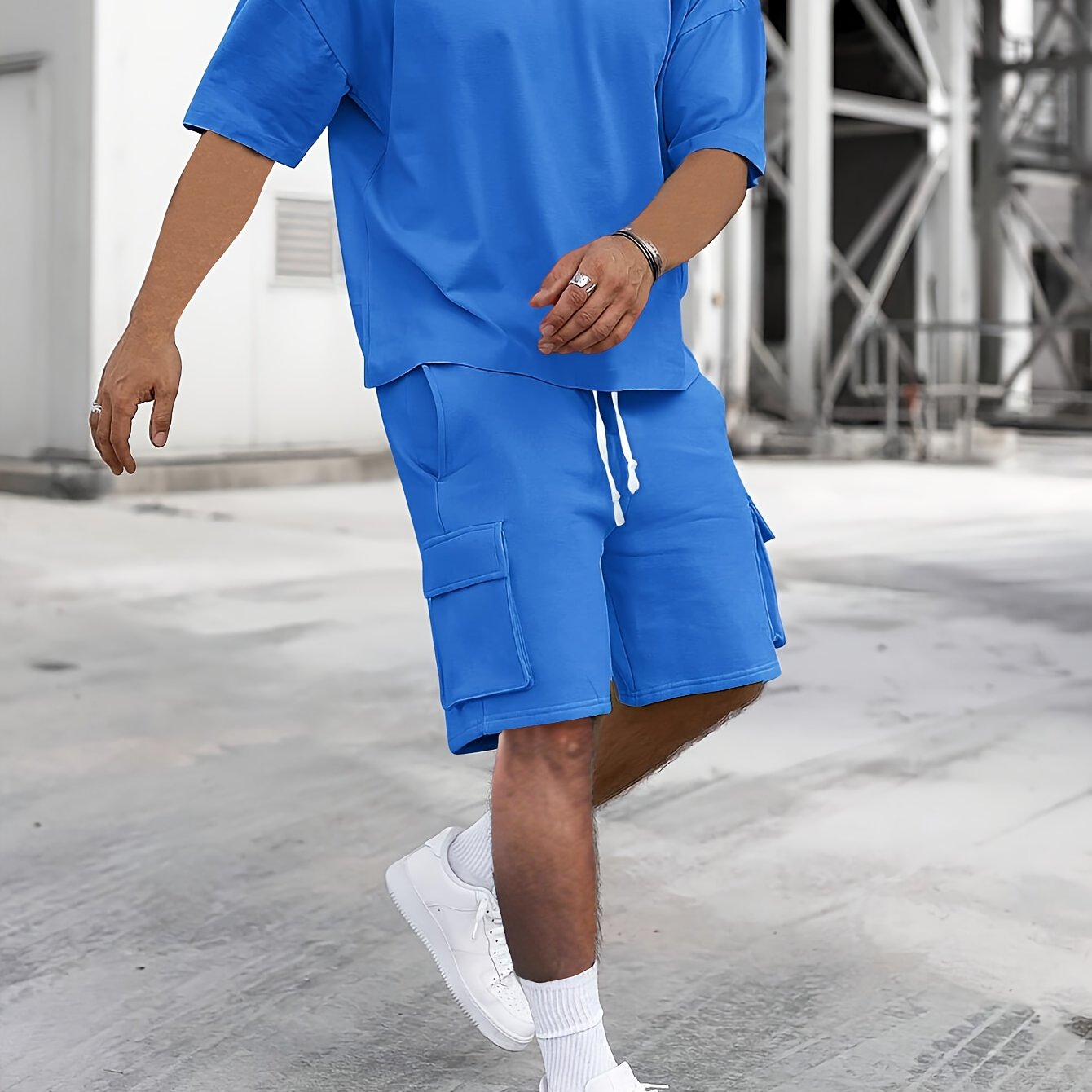 Men's Beige Casual Sportswear Set