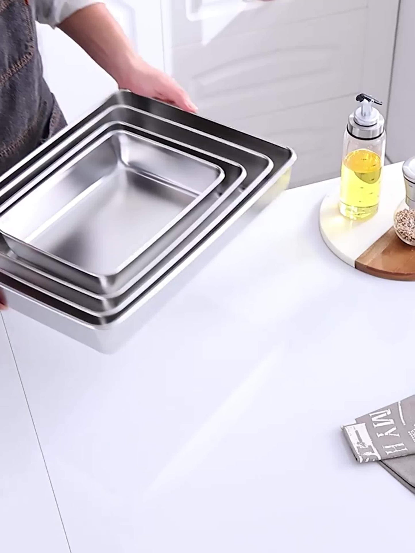 Tavă Adâncă din Inox pentru Copt