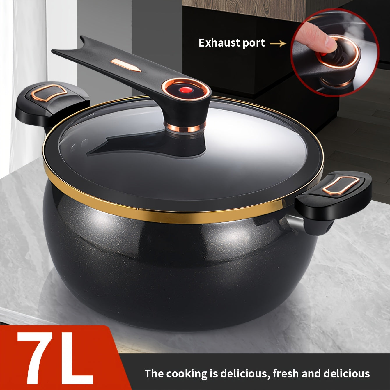1pc Fat and Chubby Multifunctional Soup Pot for Home Use