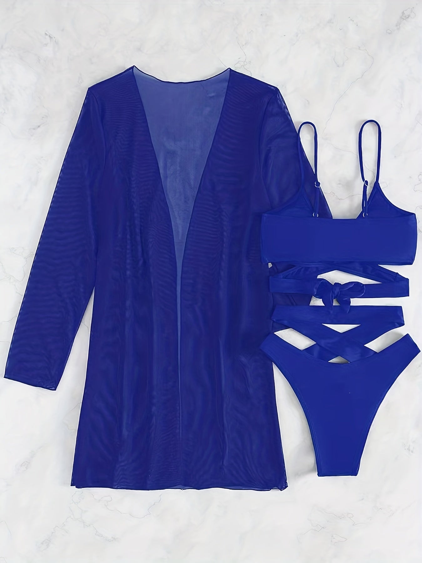 3-Pieces V Neck Bikini Sets