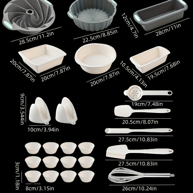 Set 25 Piese Silicon pentru Copt