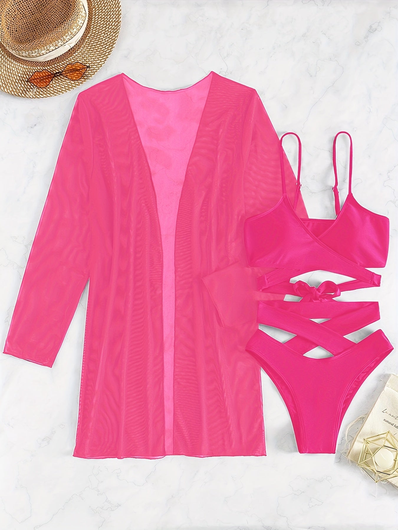 3-Pieces V Neck Bikini Sets