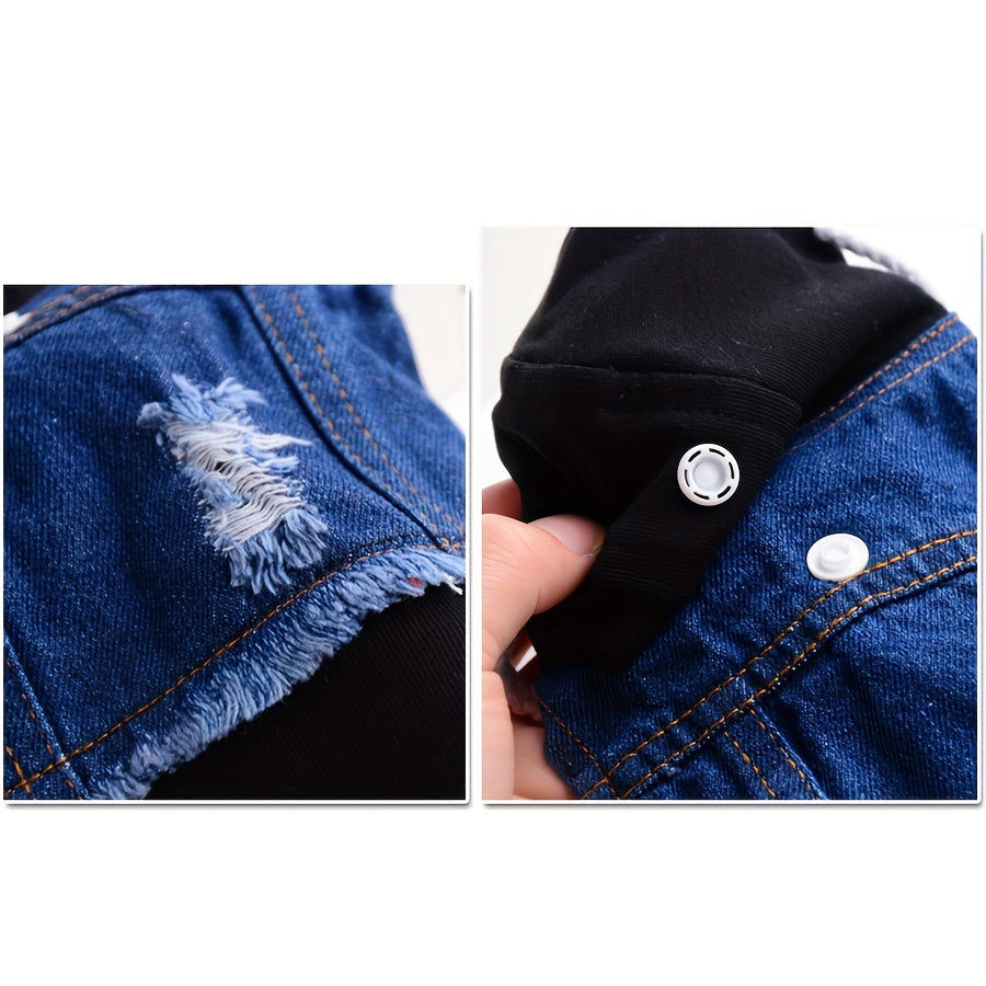 Pet Clothes Dog Jeans Jacket Puppy Hoodie Sweatshirt