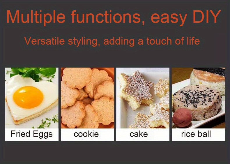 5/7/10pcs set of thickened stainless steel egg fryer model