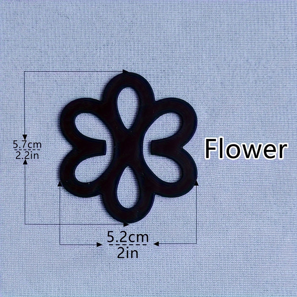 4pcs Fashionable Floral Bra Strap Clips - Invisible, Non-slip & Secure