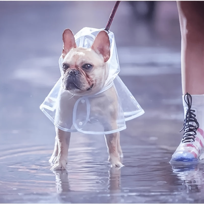 1pc Pomeranian Transparent Dog Raincoat