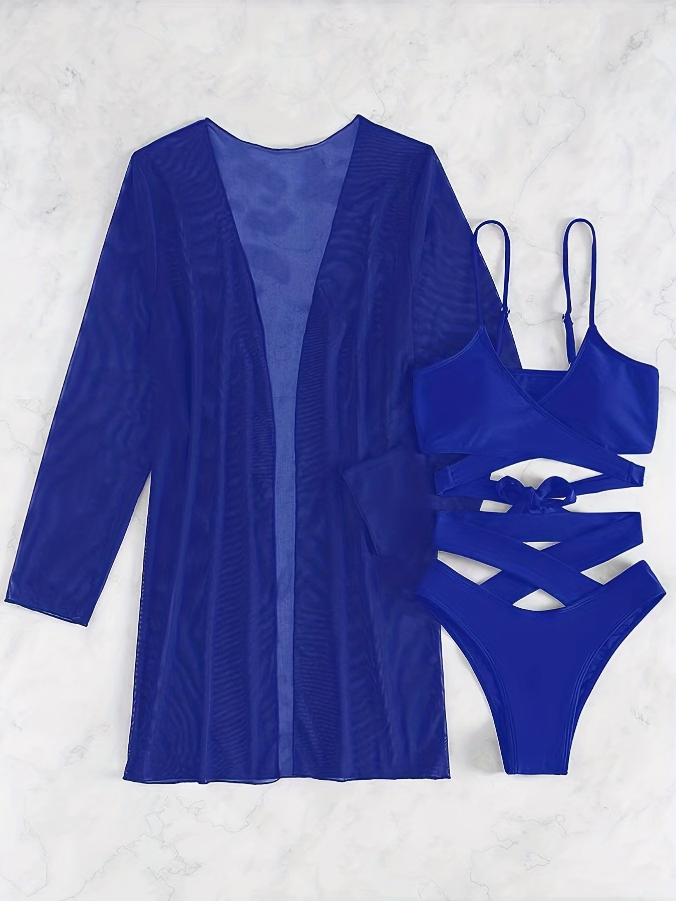 3-Pieces V Neck Bikini Sets