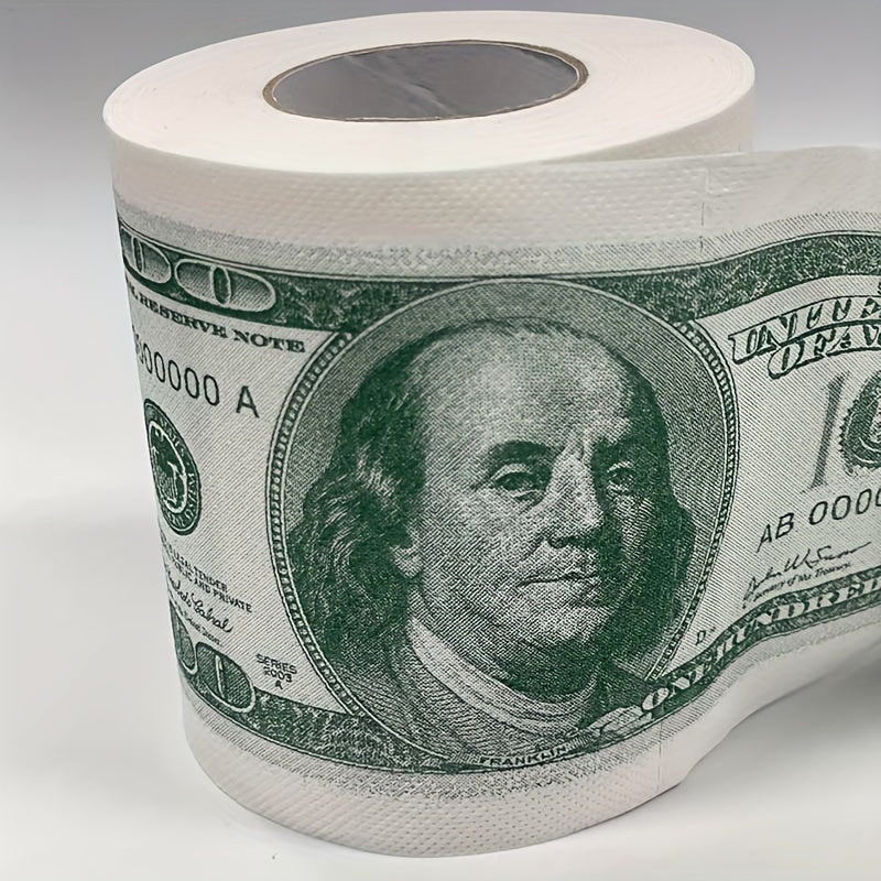 1roll, Funny One Hundred Dollar Bill Toilet Roll Paper