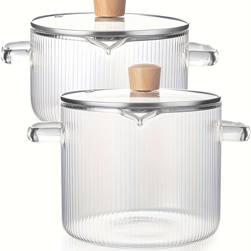 Set oala din Sticlă Borosilicată cu Capac