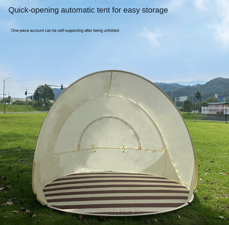 3-4 Person Outdoor Beach Tent - Easy Setup, Foldable, Sunshade with Zipper Closure
