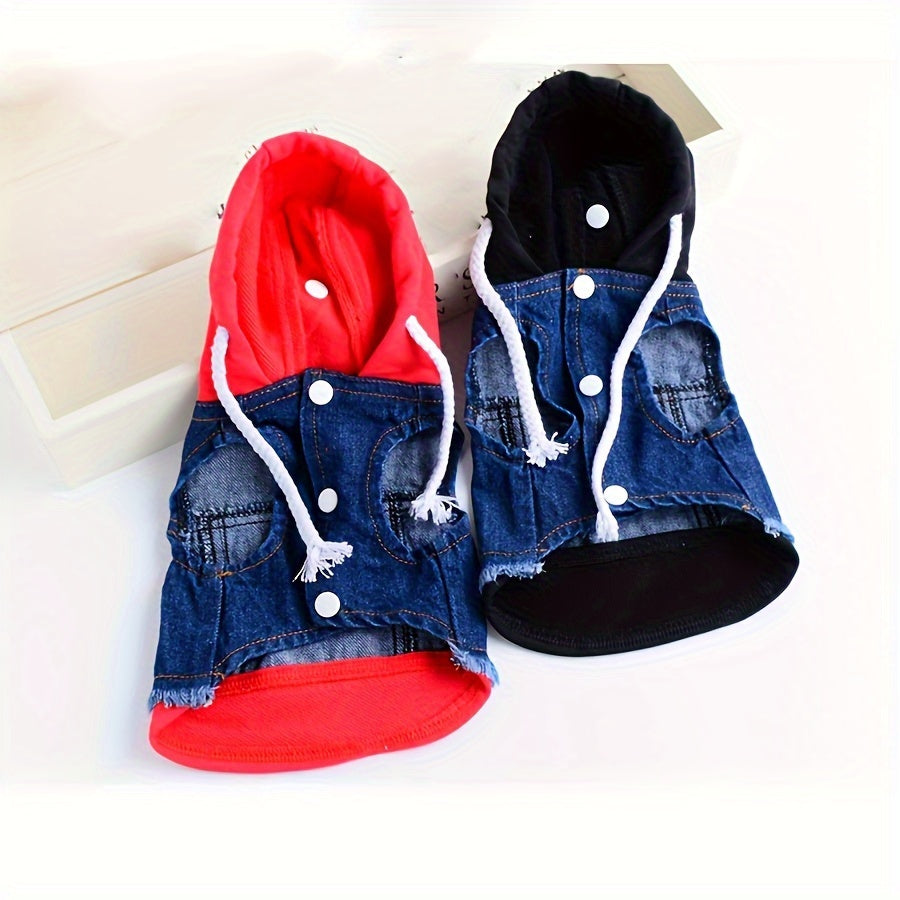 Pet Clothes Dog Jeans Jacket Puppy Hoodie Sweatshirt