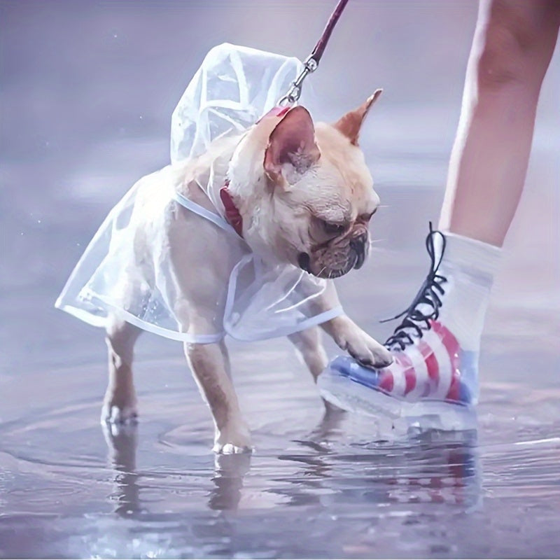1pc Pomeranian Transparent Dog Raincoat