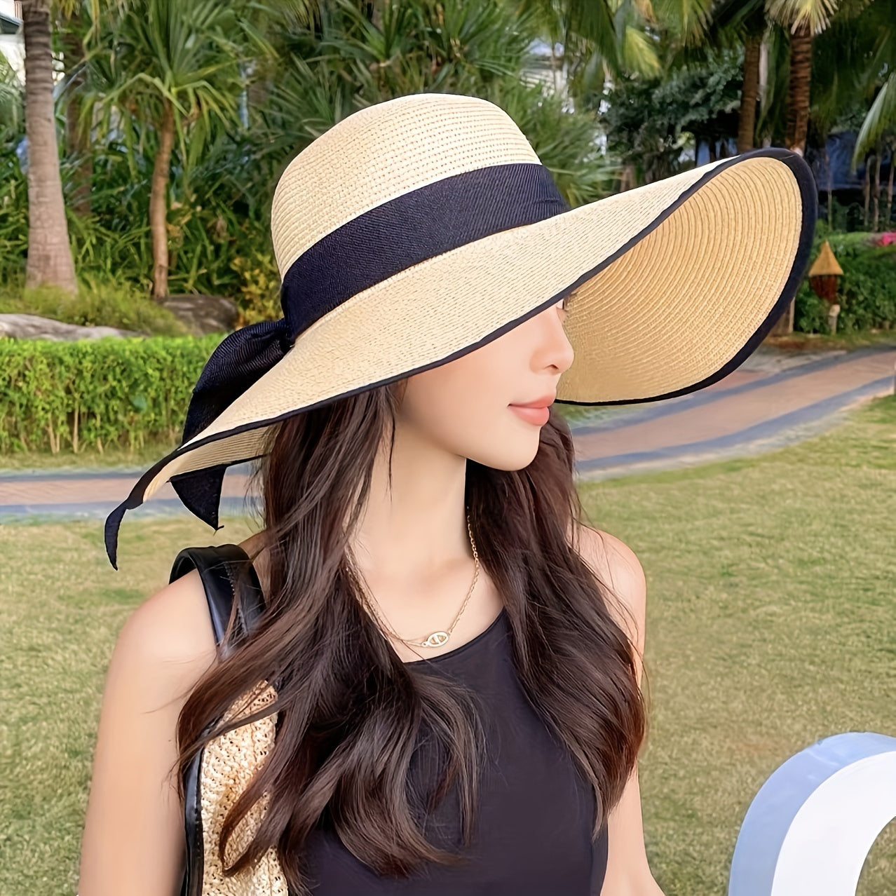 Summer Beach & Travel Cap with Adjustable Drawstring