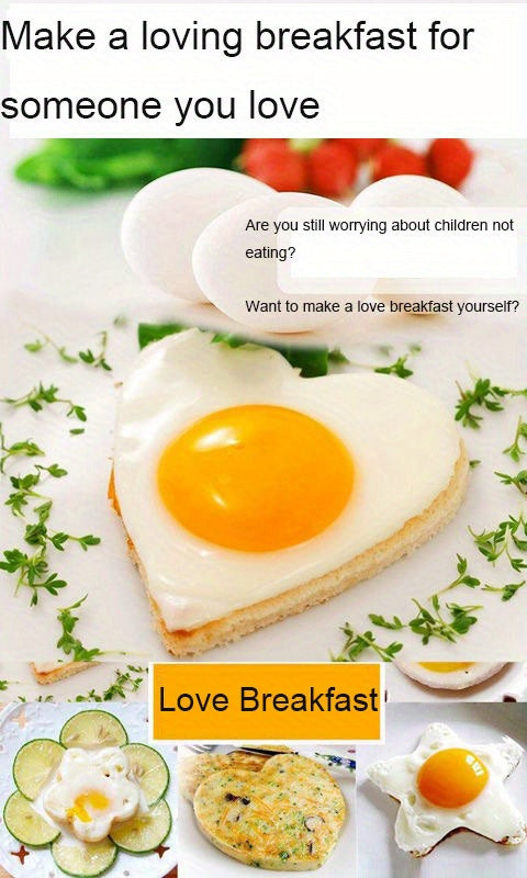 5/7/10pcs set of thickened stainless steel egg fryer model