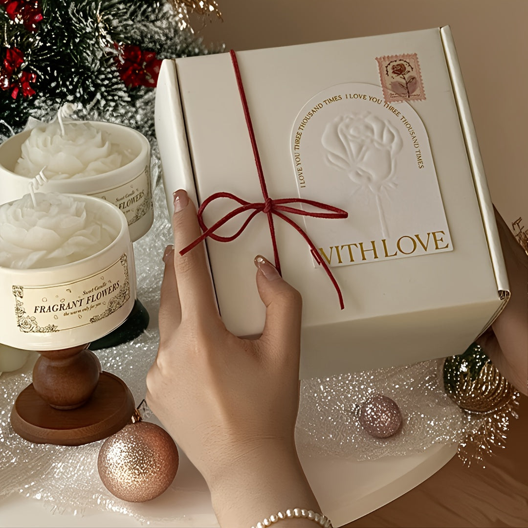 Luxurious Flower-Shaped Gardenia Candle