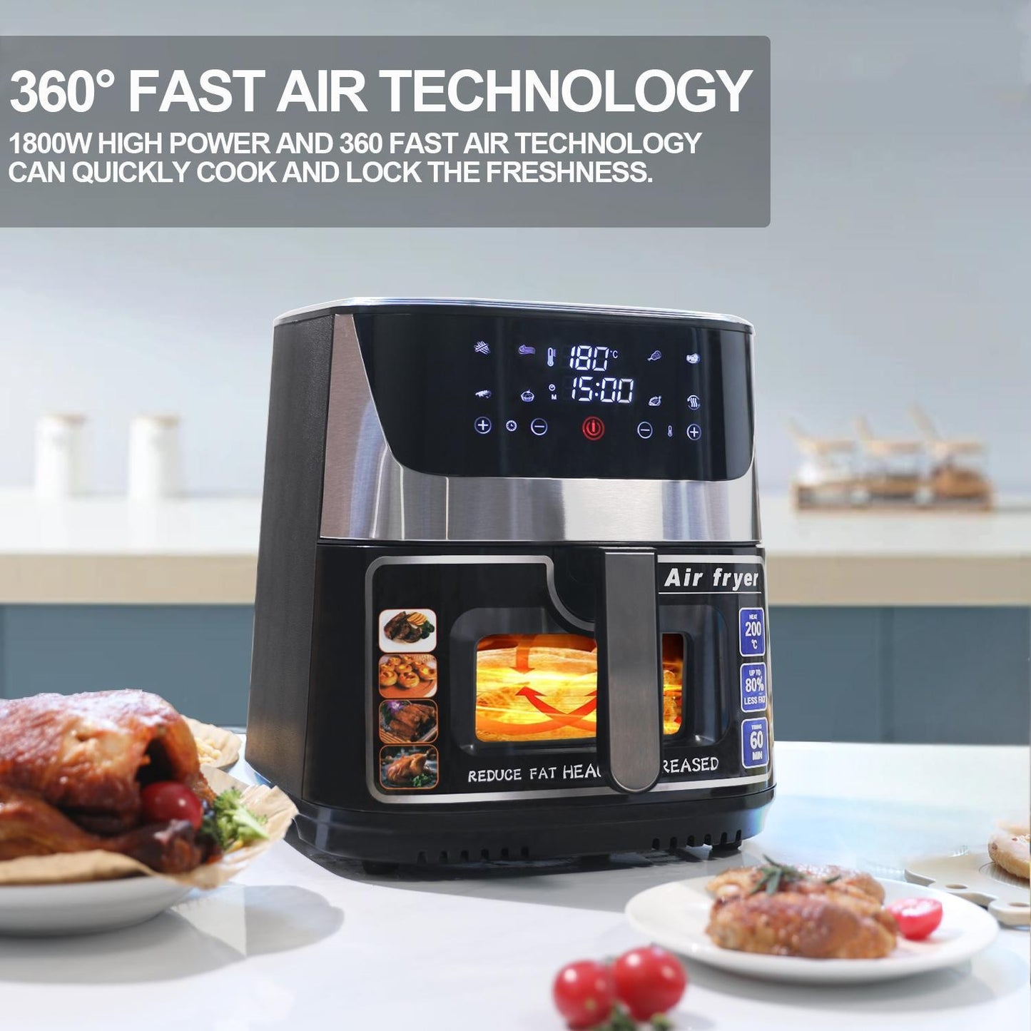 Smart Touch Screen Air Fryer