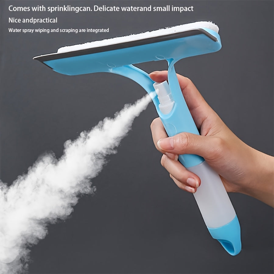 Unealtă 3-în-1 pentru Curățat Geamuri cu Pulverizator