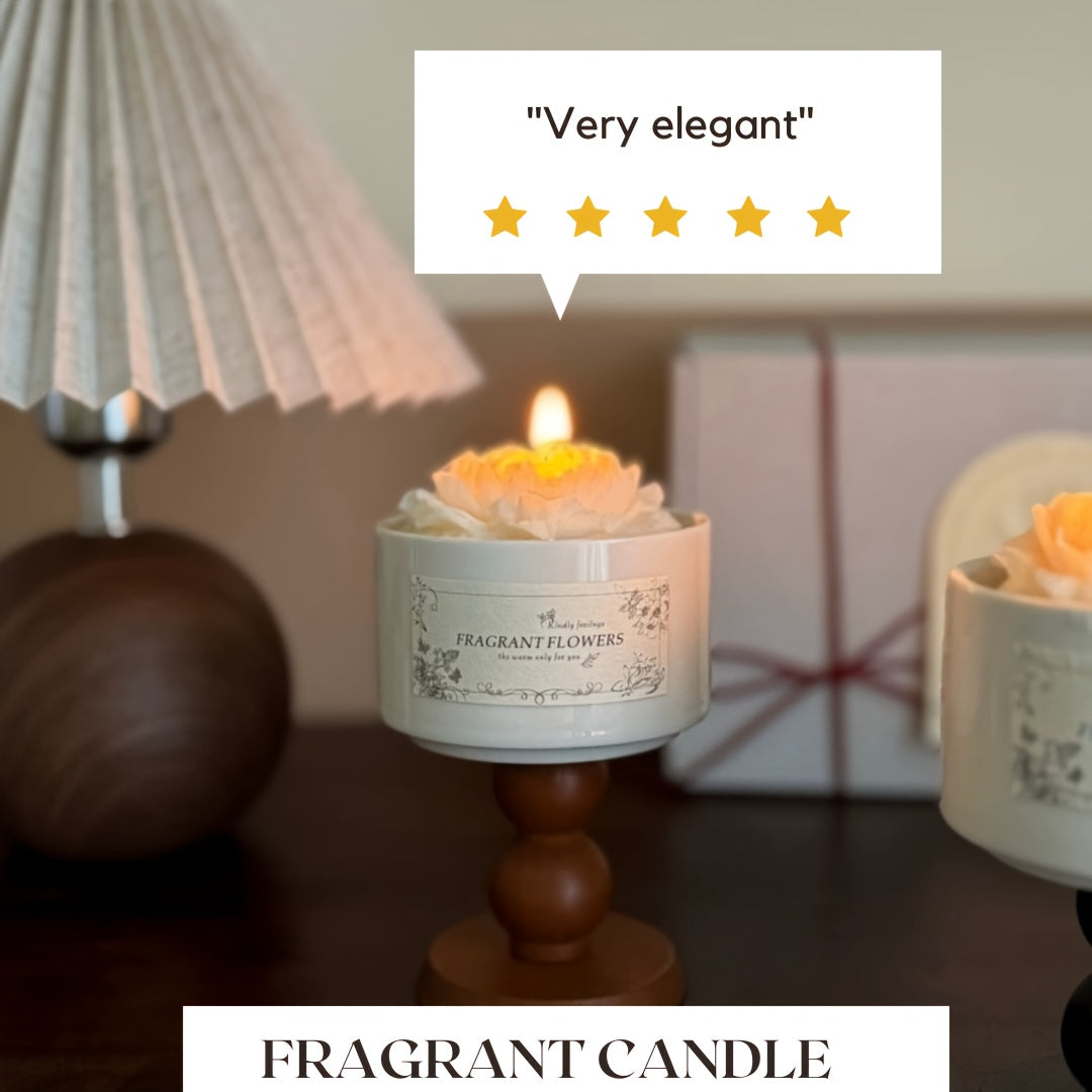 Luxurious Flower-Shaped Gardenia Candle