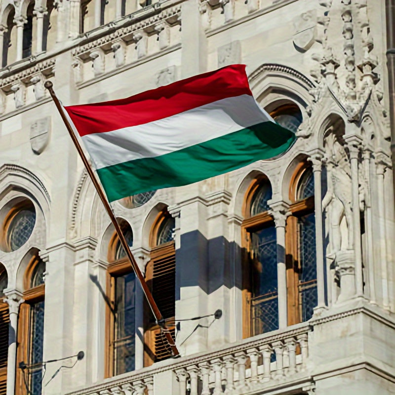 91.44x152.4cm Hungarian Flag - 100D Polyester, Indoor/Outdoor Use