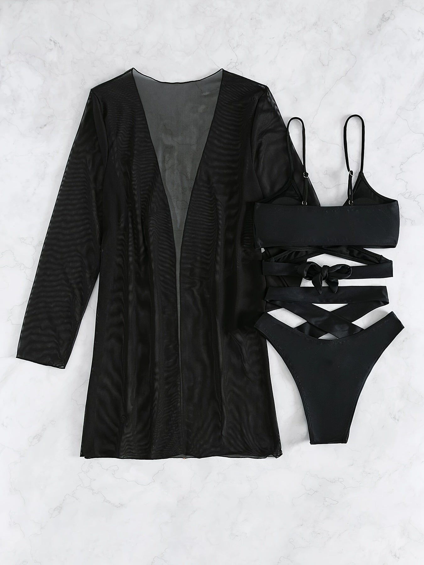 3-Pieces V Neck Bikini Sets