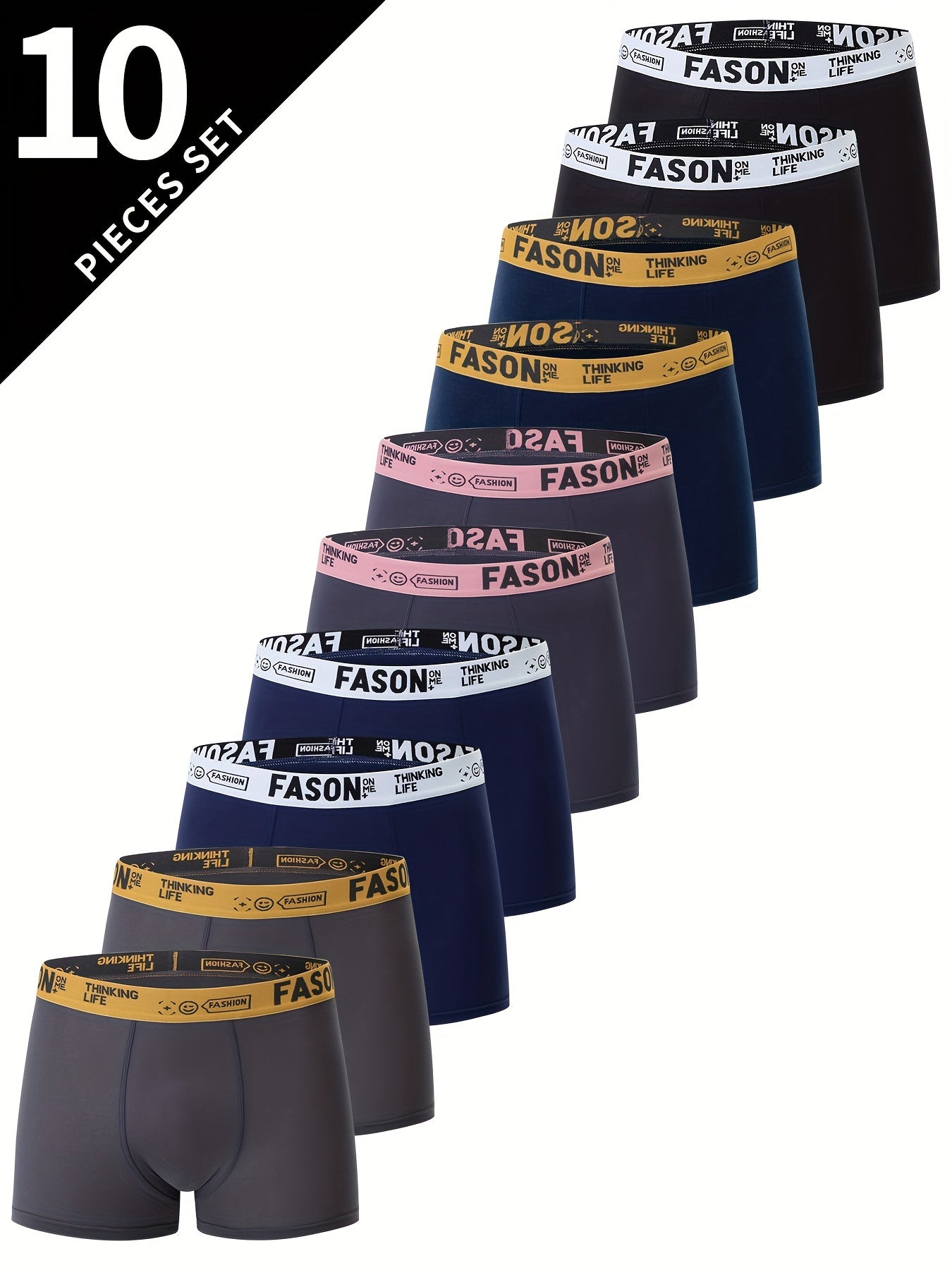 10pcs Men's Breathable Boxer
