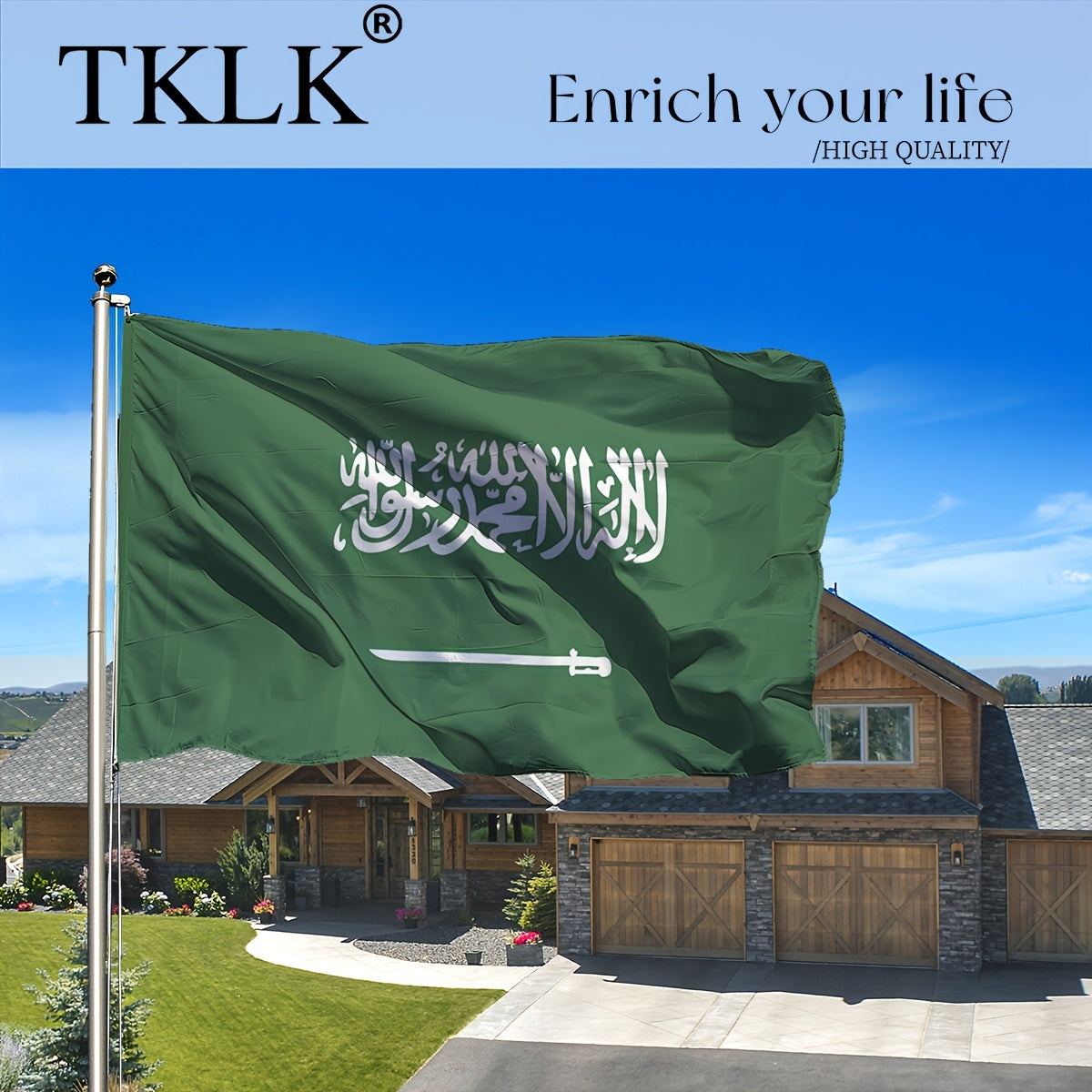 91.44x152.4cm Saudi Arabia National Flag