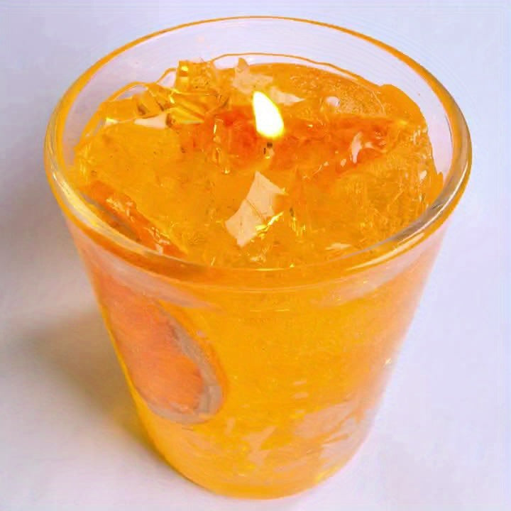 1pc Orange Scented Wax Candle, Long-Lasting Burn for Relaxation