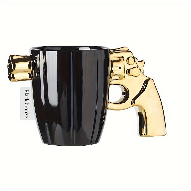 1pc Novelty Revolver Design Ceramic Mug