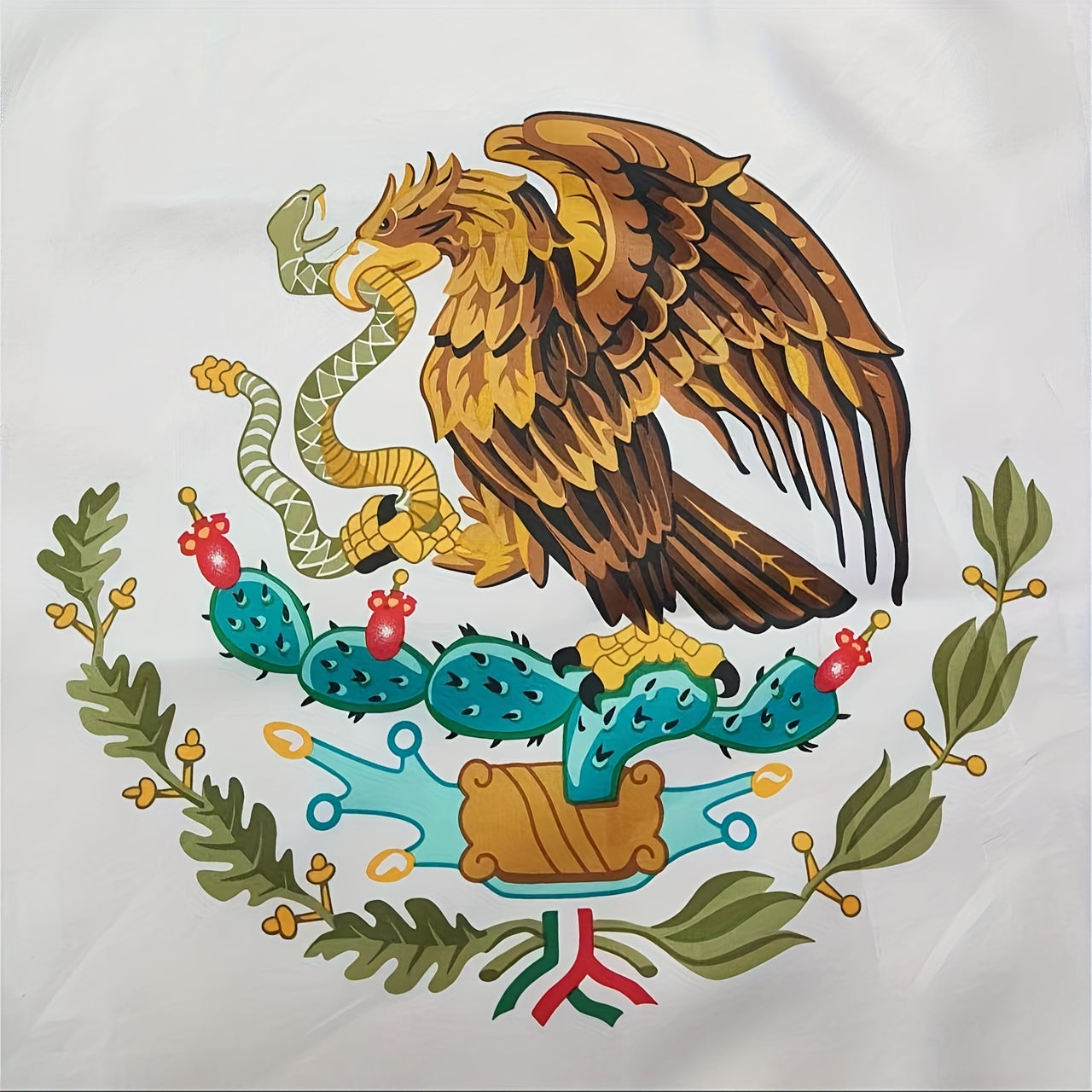 Mexican Flag With Brass Grommet, 3x5 Feet