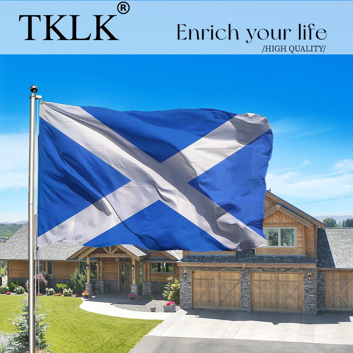 Scotland Flag60.96x91.44cm/ 91.44x152.4cm/ 121.92x182.88cm