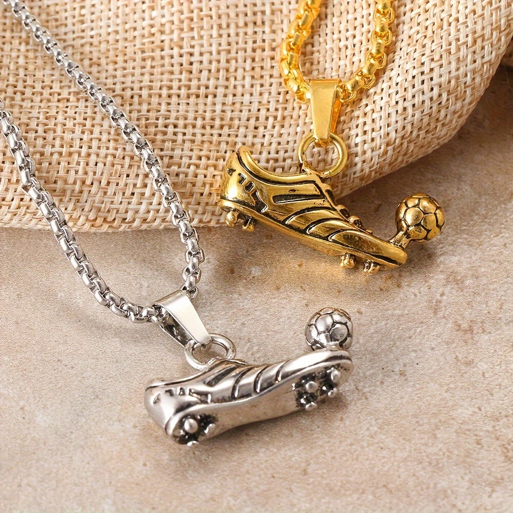 Fashion Sneakers Football Necklace Pendant